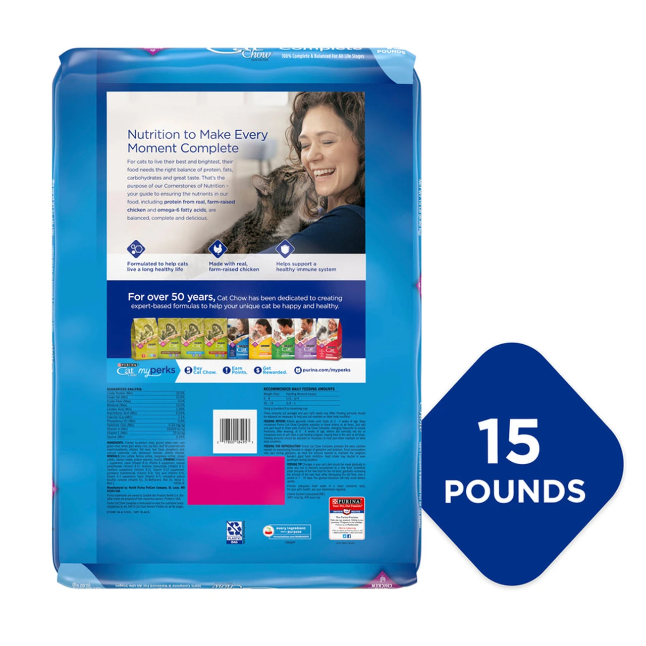 Purina Cat Chow High Protein Complete - 15 Lb 2 Purina Cat Chow High Protein Complete - 15 Lb - Image 2