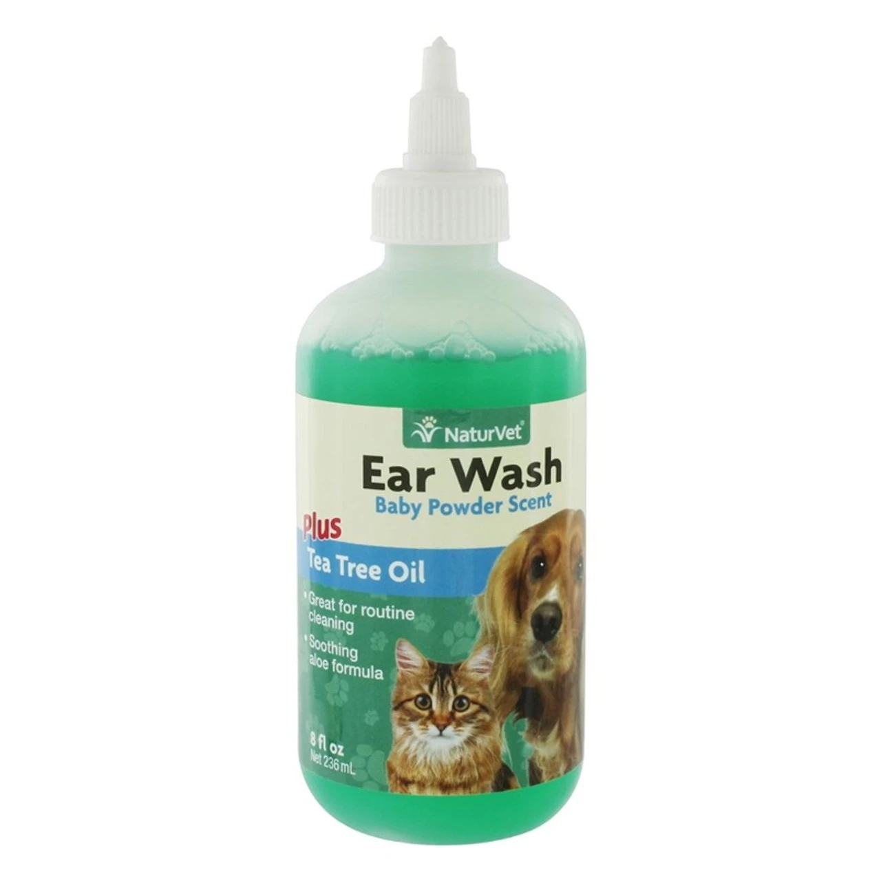 NaturVet Ear Wash With Tea Trea Oil For Dogs & Cats - 8 Oz. 1 NaturVet Ear Wash With Tea Trea Oil For Dogs & Cats - 8 Oz.