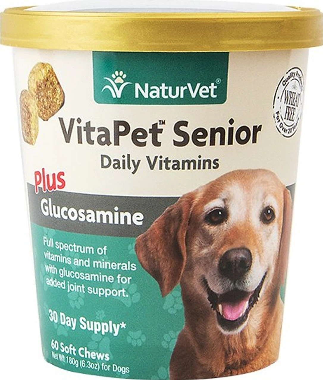 Naturvet VitaPet Senior Daily Vitamins Plus Glucosamine For Dogs 1 Naturvet VitaPet Senior Daily Vitamins Plus Glucosamine For Dogs