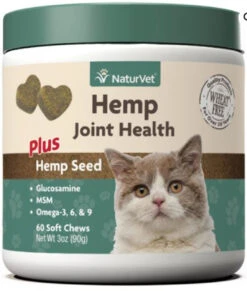 NaturVet Hemp Joint Health Cat Soft Chew 60 CT.