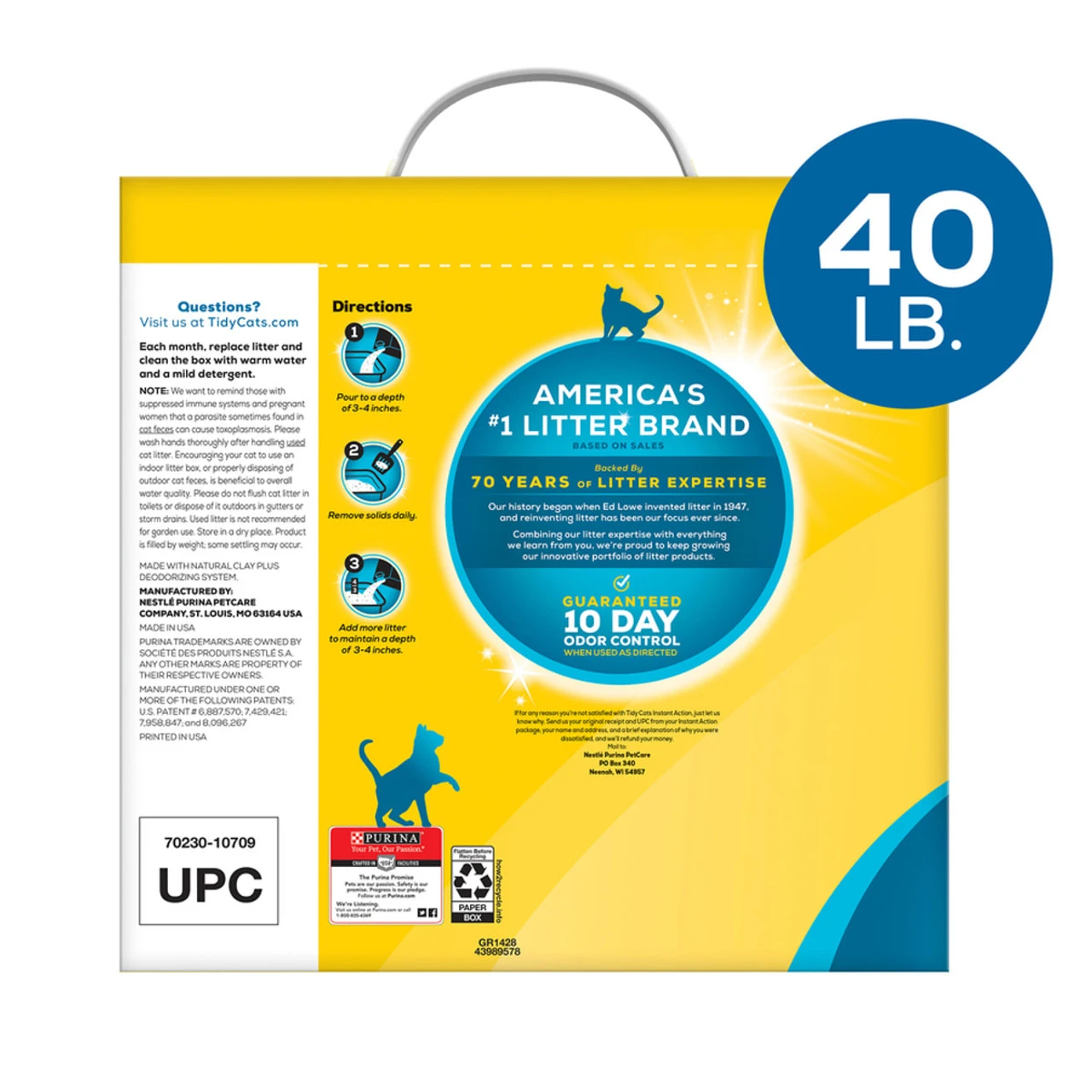 Purina Tidy Cats Clumping Cat Litter, Instant Action - 40 Lb 2 Purina Tidy Cats Clumping Cat Litter, Instant Action - 40 Lb - Image 2