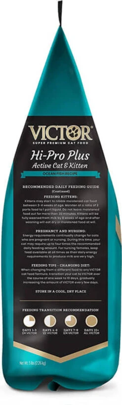 Victor Super Premium Cat Food  Hi-Pro Plus Active Cat And Kitten  Dry Cat Food For Active Cats  All Breeds And All Life Stages From Kitten To Adult, 5lb -Pawny Shop 2837020 3 96988.1685135513