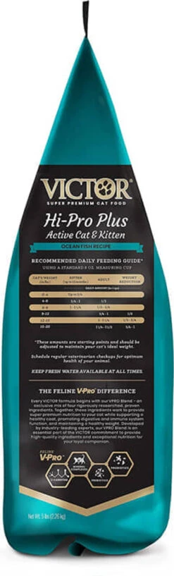 Victor Super Premium Cat Food  Hi-Pro Plus Active Cat And Kitten  Dry Cat Food For Active Cats  All Breeds And All Life Stages From Kitten To Adult, 5lb -Pawny Shop 2837020 4 50698.1685135513