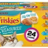Purina Friskies Gravy Wet Cat Food Tasty Treasures Prime Filets Variety Pack, 5.5 Oz Cans (24 Pack)
