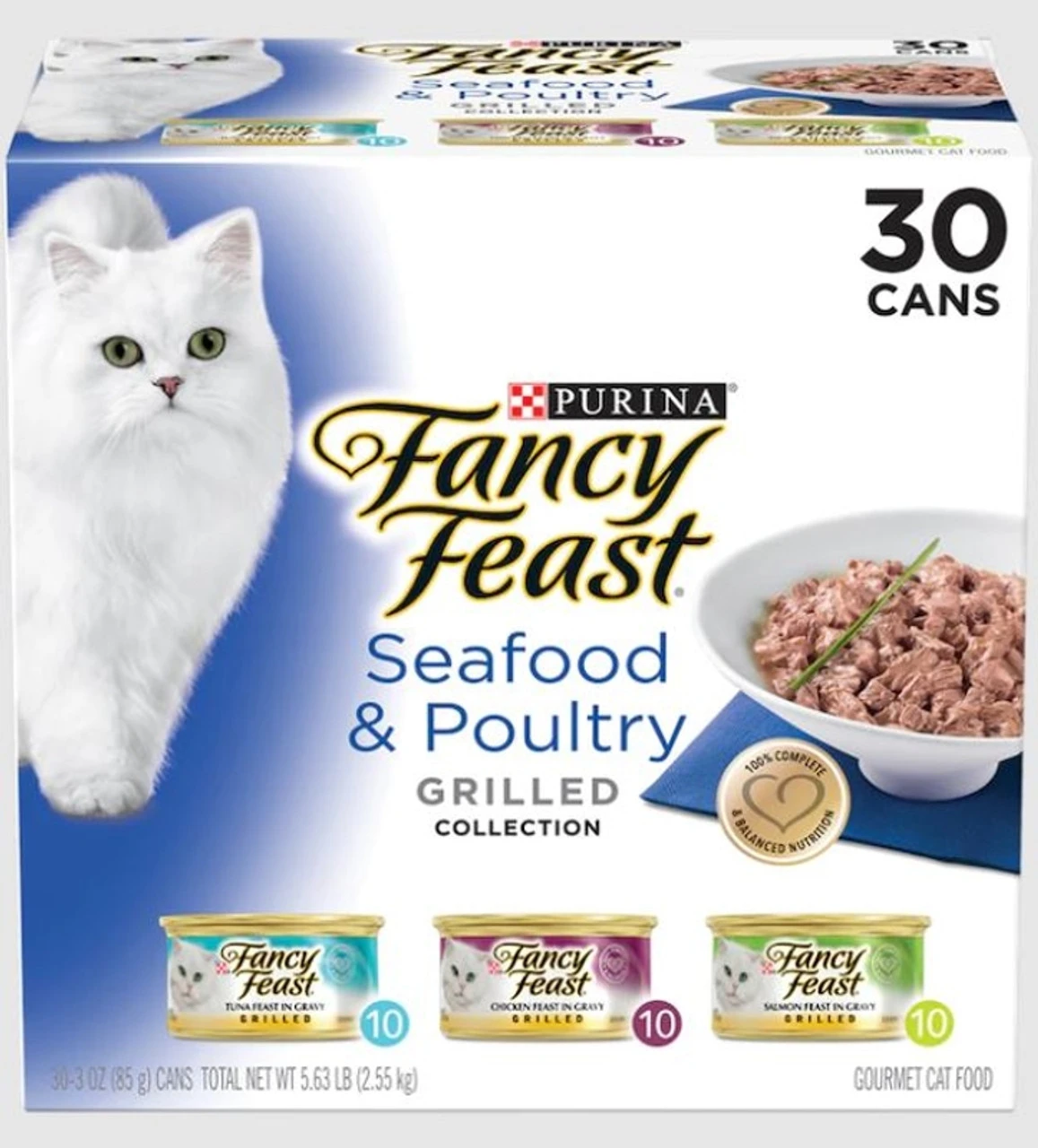 Purina Fancy Feast Grilled Seafood And Poultry Wet Cat Food Variety Pack 30ct 1 Purina Fancy Feast Grilled Seafood And Poultry Wet Cat Food Variety Pack 30ct