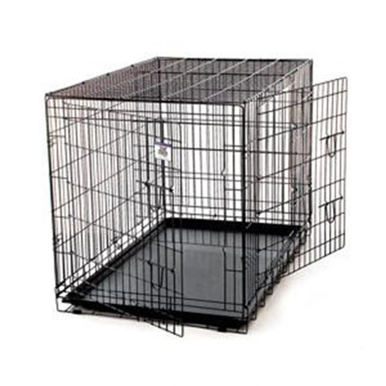 Main St. Pet Giant Pet Lodge Double-Door Wire Pet Crate- Black 1 Main St. Pet Giant Pet Lodge Double-Door Wire Pet Crate- Black