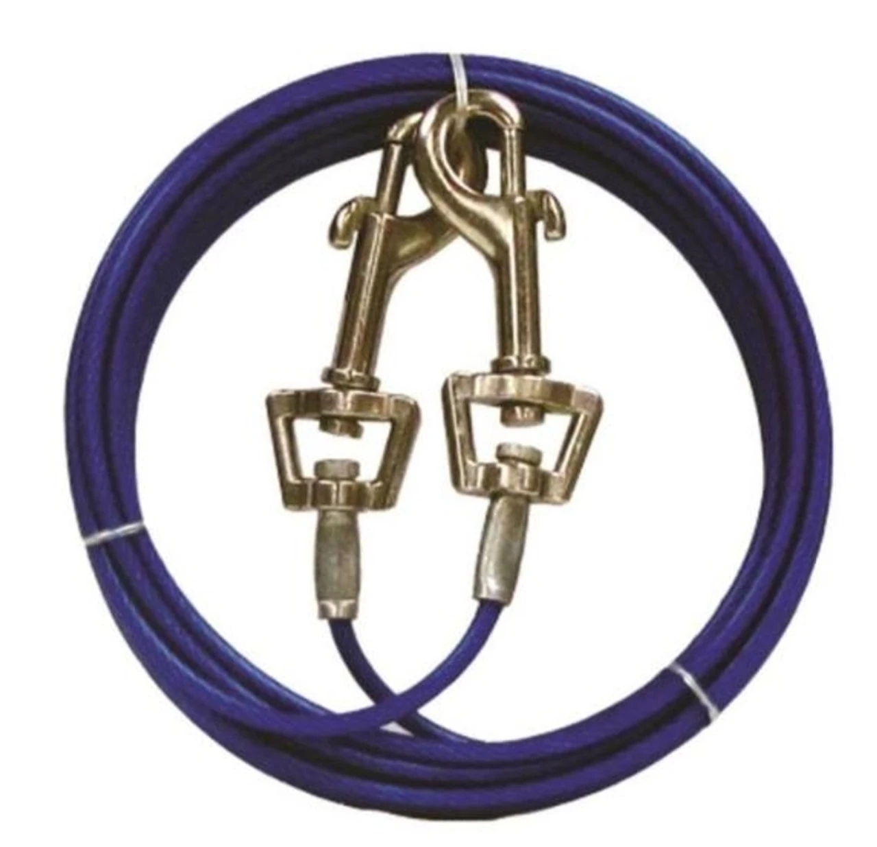 Boss Pet 30' Vinyl Coated Dog Tie-Out With Twin Swivel Snaps 1 Boss Pet 30' Vinyl Coated Dog Tie-Out With Twin Swivel Snaps