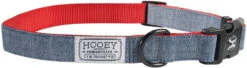 Hooey Mercantile Denim & Red Durable 2-Ply Polyester Webbing Dog Collar